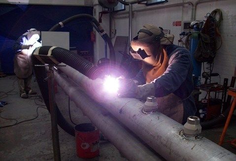 saldatura collettori in acciaio inox